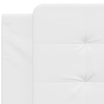 Hoofdbordkussen 100 cm kunstleer wit 7