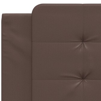 Hoofdbordkussen 100 cm kunstleer bruin 7