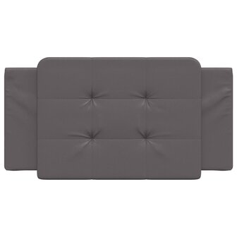 Hoofdbordkussen 100 cm kunstleer grijs 4