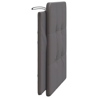 Hoofdbordkussen 100 cm kunstleer grijs 5