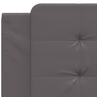 Hoofdbordkussen 100 cm kunstleer grijs 7