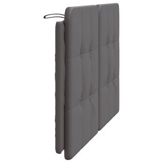 Hoofdbordkussen 120 cm kunstleer grijs 5