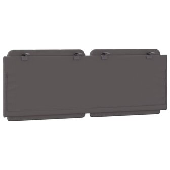 Hoofdbordkussen 120 cm kunstleer grijs 6