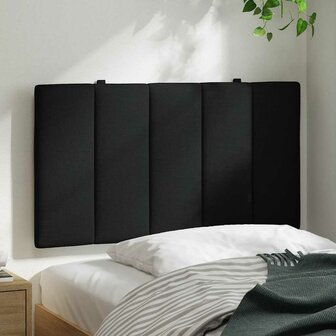 Hoofdbordkussen 80 cm stof zwart 3