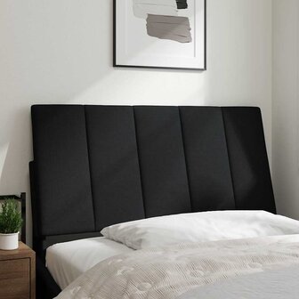 Hoofdbordkussen 100 cm stof zwart 2