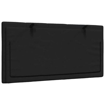 Hoofdbordkussen 100 cm stof zwart 6