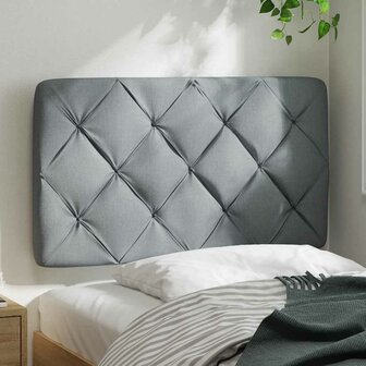Hoofdbordkussen 80 cm stof lichtgrijs 3