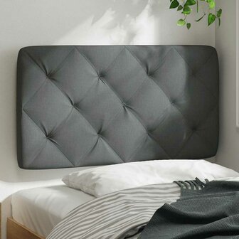 Hoofdbordkussen 80 cm stof donkergrijs 3