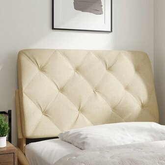 Hoofdbordkussen 80 cm stof cr&egrave;mekleurig 2
