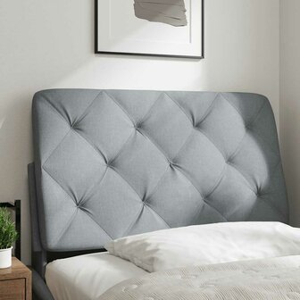 Hoofdbordkussen 90 cm stof lichtgrijs 2