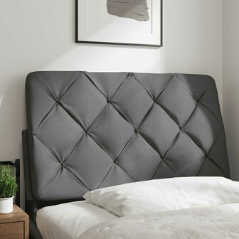 Hoofdbordkussen 90 cm stof donkergrijs 2