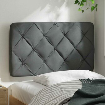 Hoofdbordkussen 90 cm stof donkergrijs 3
