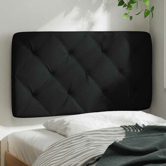 Hoofdbordkussen 90 cm stof zwart 3