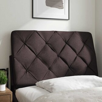 Hoofdbordkussen 90 cm stof donkerbruin 2