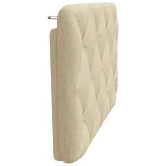 Hoofdbordkussen 90 cm stof cr&egrave;mekleurig 5