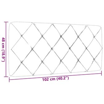 Hoofdbordkussen 100 cm stof donkergrijs 9