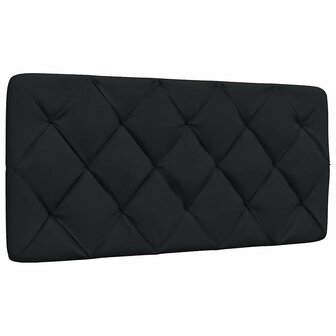 Hoofdbordkussen 100 cm stof zwart 1