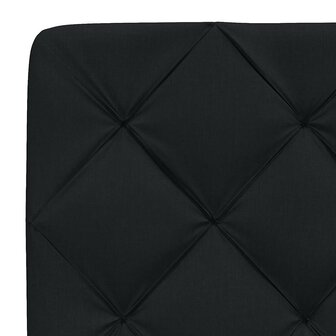 Hoofdbordkussen 100 cm stof zwart 7