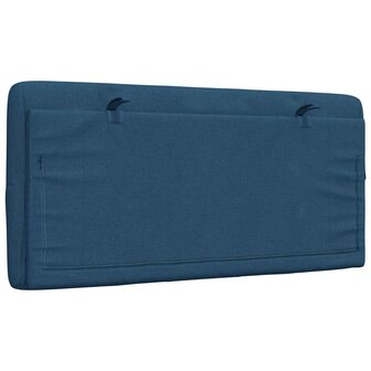 Hoofdbordkussen 100 cm stof blauw 6