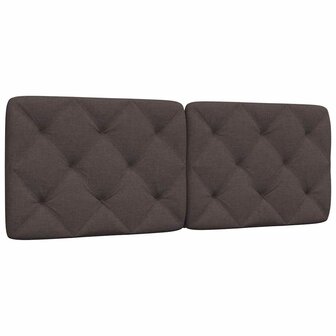 Hoofdbordkussen 120 cm stof donkerbruin 1