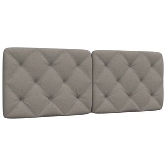 Hoofdbordkussen 120 cm stof taupe 1