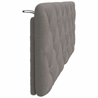 Hoofdbordkussen 120 cm stof taupe 5