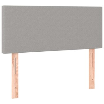 Hoofdbord 80x5x78/88 cm stof lichtgrijs 2