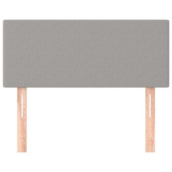 Hoofdbord 80x5x78/88 cm stof lichtgrijs 3