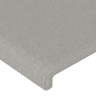Hoofdbord 80x5x78/88 cm stof lichtgrijs 4
