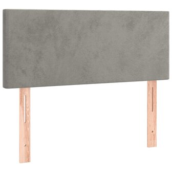 Hoofdbord 80x5x78/88 cm fluweel lichtgrijs 2