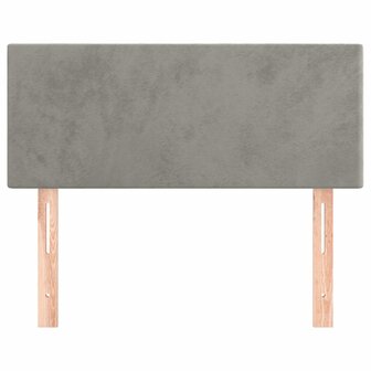 Hoofdbord 80x5x78/88 cm fluweel lichtgrijs 3