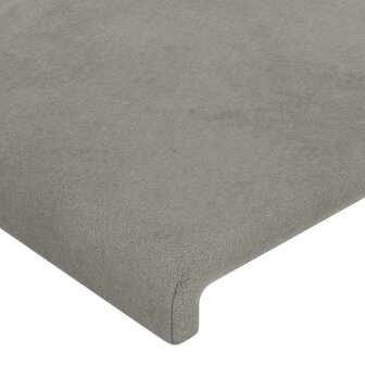 Hoofdbord 80x5x78/88 cm fluweel lichtgrijs 4