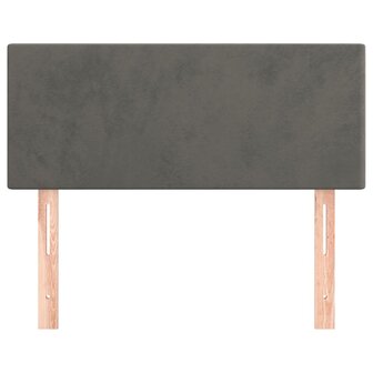 Hoofdbord 80x5x78/88 cm fluweel donkergrijs 3