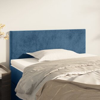 Hoofdbord 80x5x78/88 cm fluweel donkerblauw 1