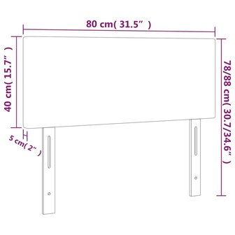 Hoofdbord 80x5x78/88 cm fluweel donkerblauw 8