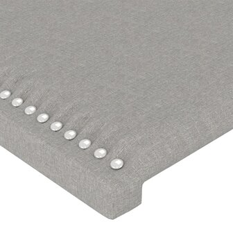 Hoofdbord 80x5x78/88 cm stof lichtgrijs 4