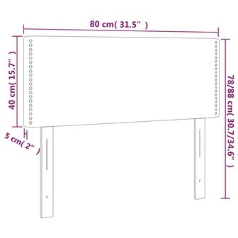Hoofdbord 80x5x78/88 cm stof donkergrijs 8