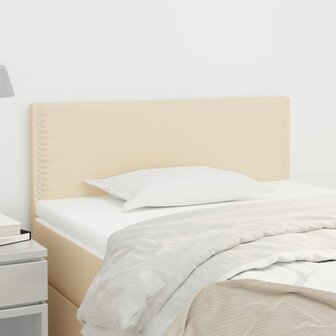 Hoofdbord 80x5x78/88 cm stof cr&egrave;mekleurig 1