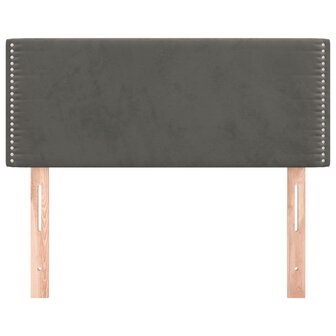 Hoofdbord 100x5x78/88 cm fluweel donkergrijs 3