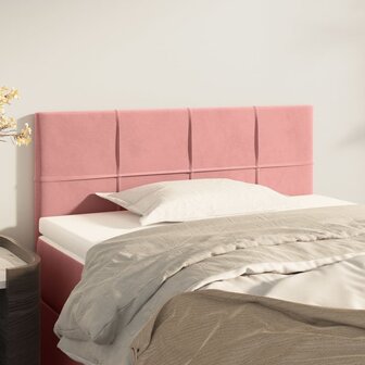 Hoofdbord 80x5x78/88 cm fluweel roze 1