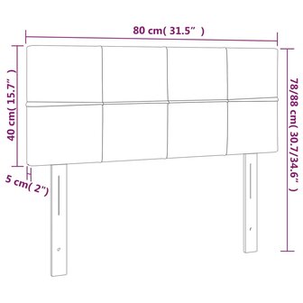 Hoofdbord 80x5x78/88 cm fluweel roze 8