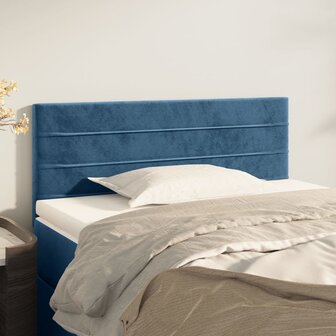 Hoofdbord 80x5x78/88 cm fluweel donkerblauw 1