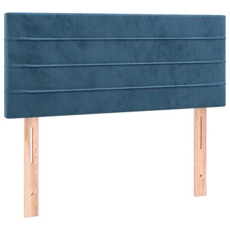 Hoofdbord 80x5x78/88 cm fluweel donkerblauw 2