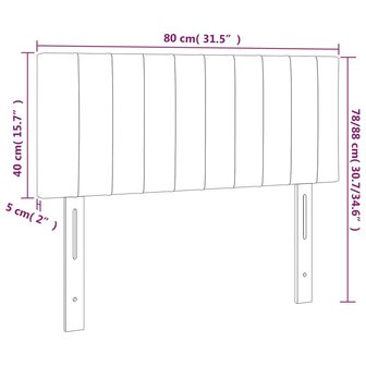 Hoofdbord 80x5x78/88 cm stof donkerbruin 8