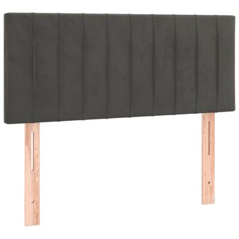 Hoofdbord 80x5x78/88 cm fluweel donkergrijs 2