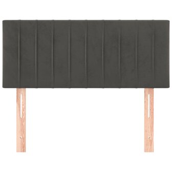 Hoofdbord 80x5x78/88 cm fluweel donkergrijs 3