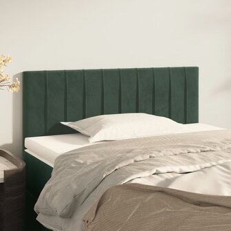 Hoofdbord 80x5x78/88 cm fluweel donkergroen 1