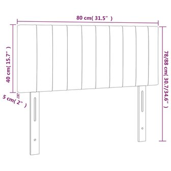 Hoofdbord 80x5x78/88 cm fluweel donkergroen 8