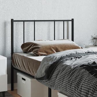 Hoofdbord 90 cm metaal zwart 3