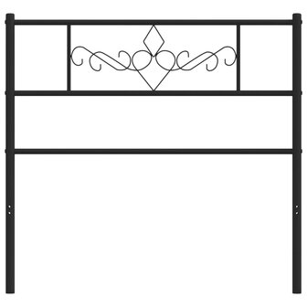 Hoofdbord 75 cm metaal zwart 3